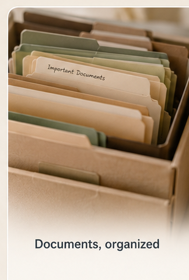Every important document, organized.